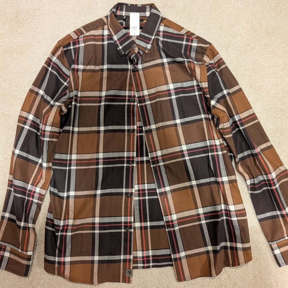 Banana Republic Men's Multi-Color Plaid Shirt